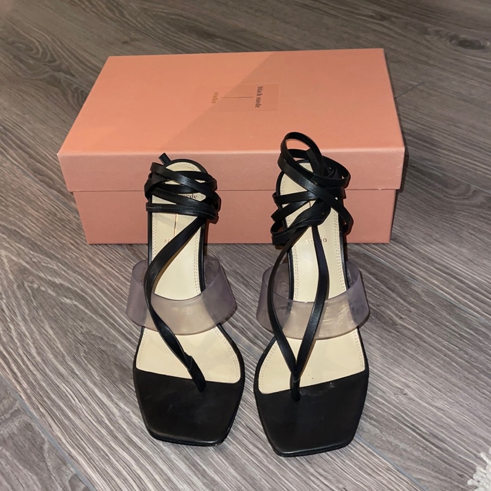 Black suede studio melanie heel